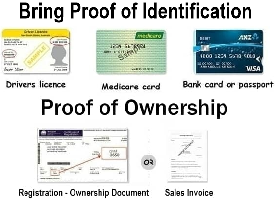 Borrower to provide ownership & identification proof.